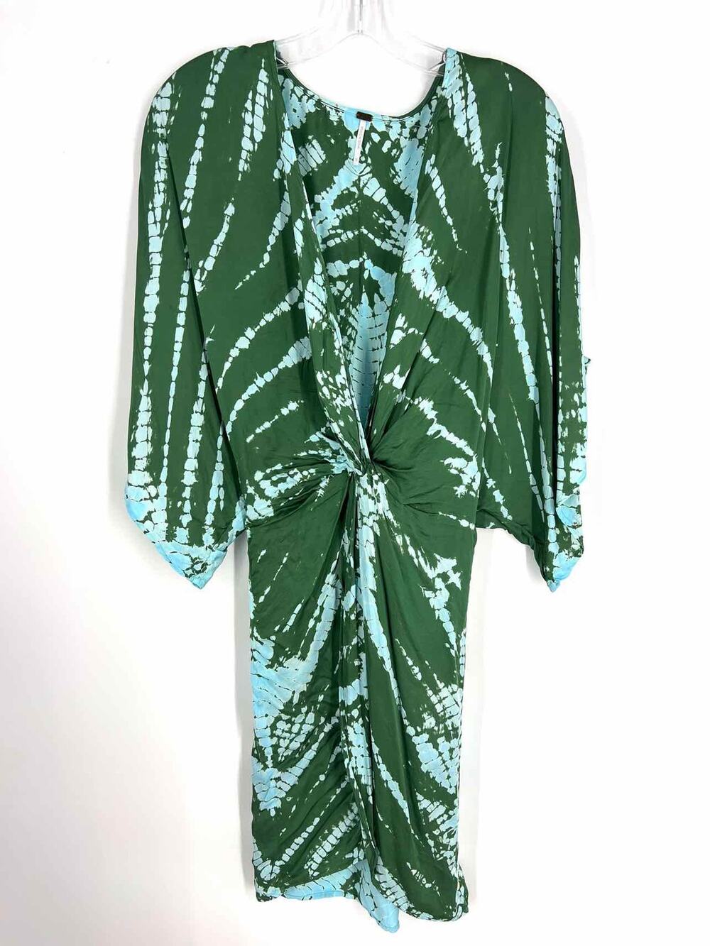 YFB Size S Green/Aqua Twist Tie Dye Designer Dress
